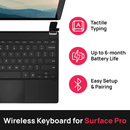 Brydge Pro+ 12.3" Bluetooth Keyboard Trackpad Microsoft Surface Pro 7+/7/6 Silver BRY7011 - SuperOffice