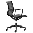 Buro Diablo Home Office Chair Black Frame With Arms PU Black 136-PU3 - SuperOffice