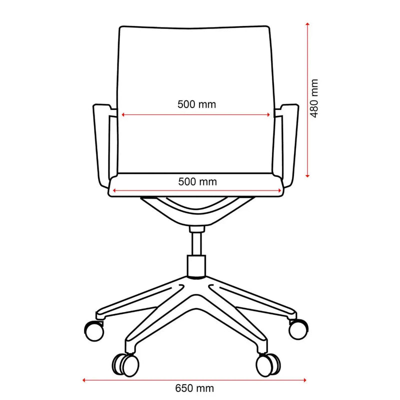 Buro Diablo Home Office Chair Black Frame With Arms PU Black 136-PU3 - SuperOffice