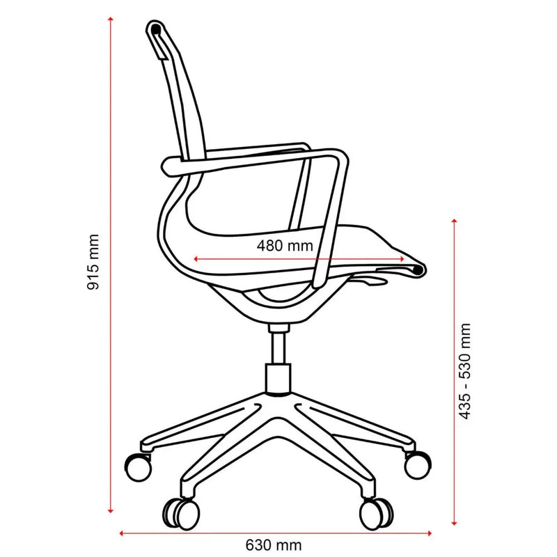 Buro Diablo Home Office Chair Black Frame With Arms PU Black 136-PU3 - SuperOffice