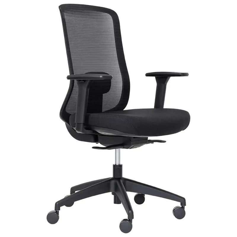 Buro Home Office Ergonomic Chair Mesh Back With Arms Black 159A-M3 - SuperOffice