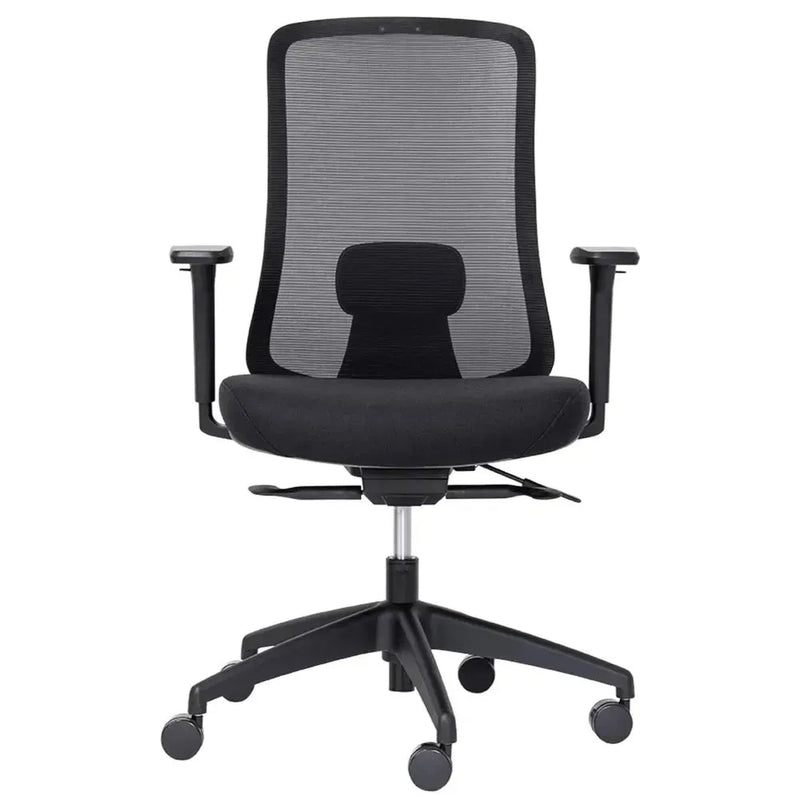 Buro Home Office Ergonomic Chair Mesh Back With Arms Black 159A-M3 - SuperOffice