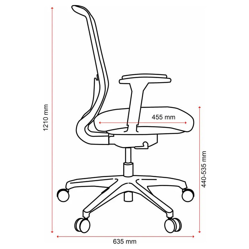 Buro Home Office Ergonomic Chair Mesh Back With Arms Black 159A-M3 - SuperOffice