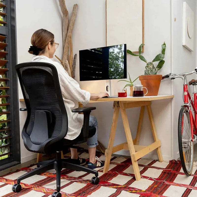 Buro Home Office Ergonomic Chair Mesh Back With Arms Black 159A-M3 - SuperOffice