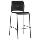 Buro Maxim 4 Leg Barstool Black Powdercoat Frame Stool 562-3-3 - SuperOffice