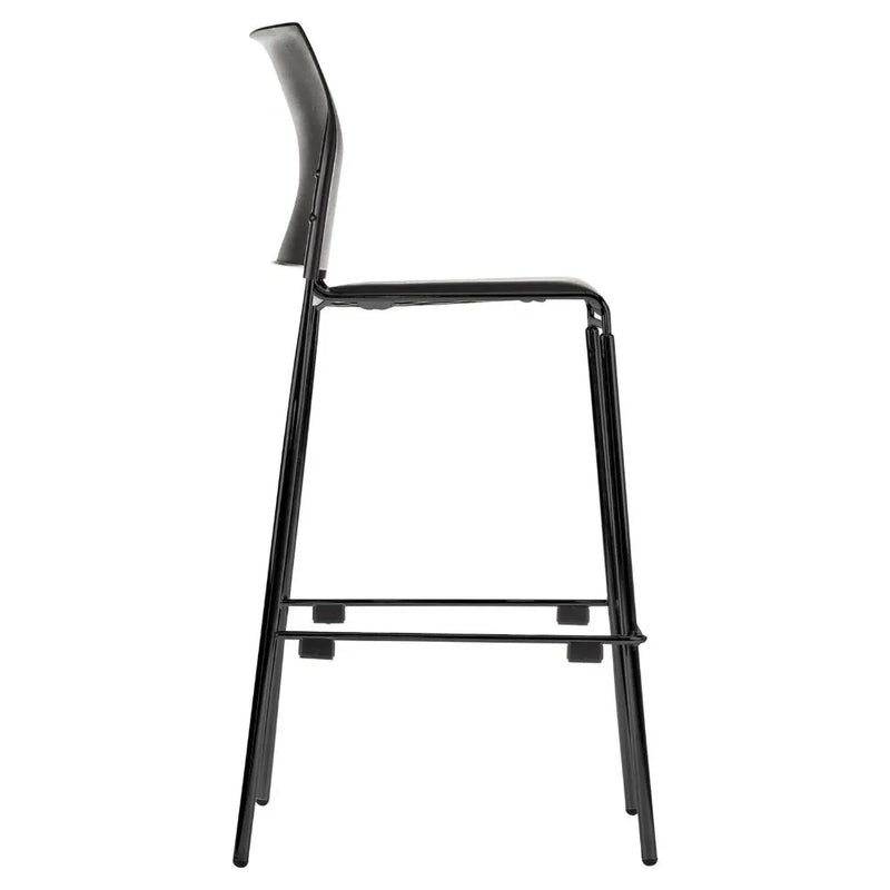 Buro Maxim 4 Leg Barstool Black Powdercoat Frame Stool 562-3-3 - SuperOffice