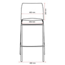 Buro Maxim 4 Leg Barstool Black Powdercoat Frame Stool 562-3-3 - SuperOffice