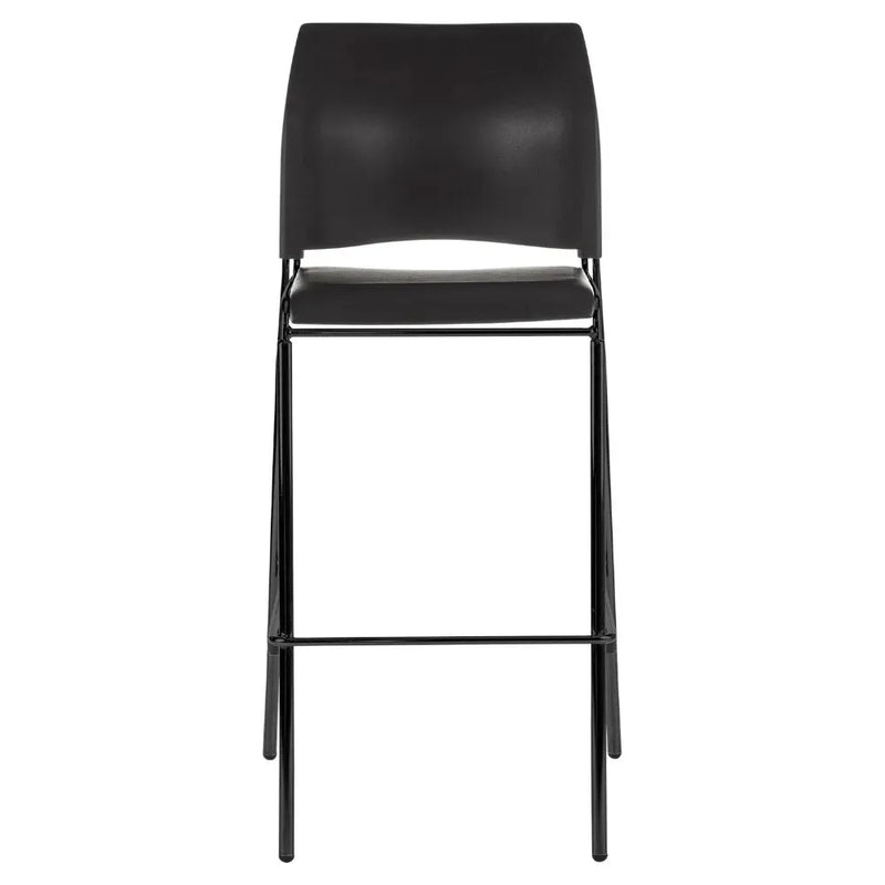 Buro Maxim 4 Leg Barstool Black Powdercoat Frame Stool 562-3-3 - SuperOffice