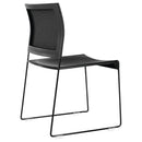 Buro Maxim Sled Base Cafe Chair Mesh Back Powdercoat Frame Black 545-3-3 - SuperOffice