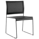 Buro Maxim Sled Base Cafe Chair Mesh Back Powdercoat Frame Black 545-3-3 - SuperOffice
