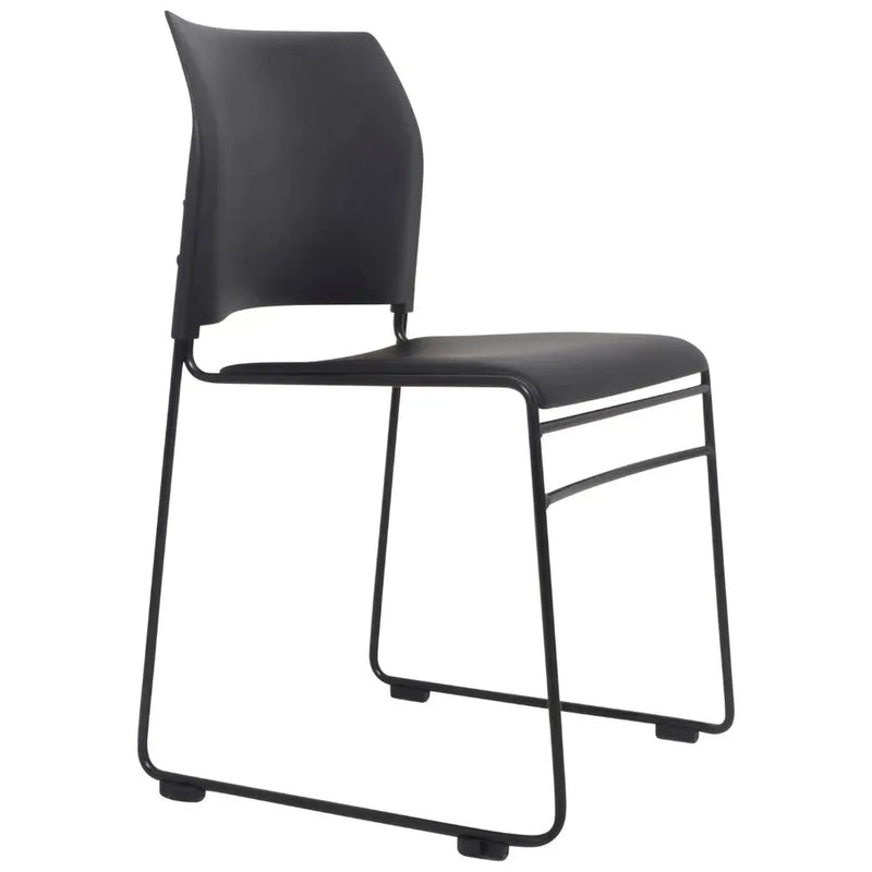 Buro Maxim Sled Base Cafe Chair Powdercoat Frame Black 520-3-3 - SuperOffice