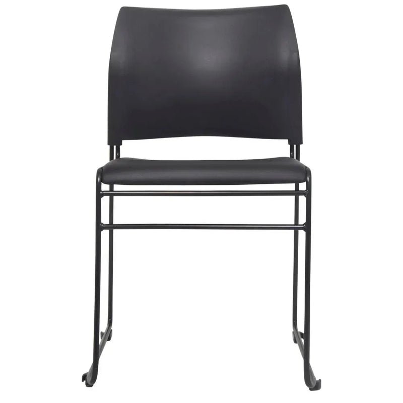 Buro Maxim Sled Base Cafe Chair Powdercoat Frame Black 520-3-3 - SuperOffice