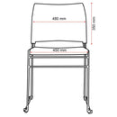 Buro Maxim Sled Base Cafe Chair Powdercoat Frame Black 520-3-3 - SuperOffice