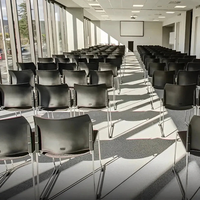 Buro Maxim Sled Base Cafe Chair Powdercoat Frame Black 520-3-3 - SuperOffice