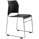 Buro Maxim Sled Base Cafe Chair Silver Powdercoat Frame Black 520-RS-3 - SuperOffice