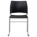 Buro Maxim Sled Base Cafe Chair Silver Powdercoat Frame Black 520-RS-3 - SuperOffice