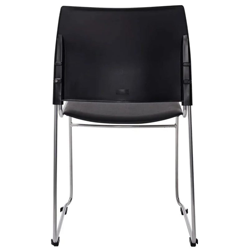Buro Maxim Sled Base Cafe Chair Silver Powdercoat Frame Black 520-RS-3 - SuperOffice
