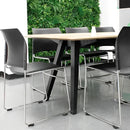 Buro Maxim Sled Base Cafe Chair Silver Powdercoat Frame Black 520-RS-3 - SuperOffice