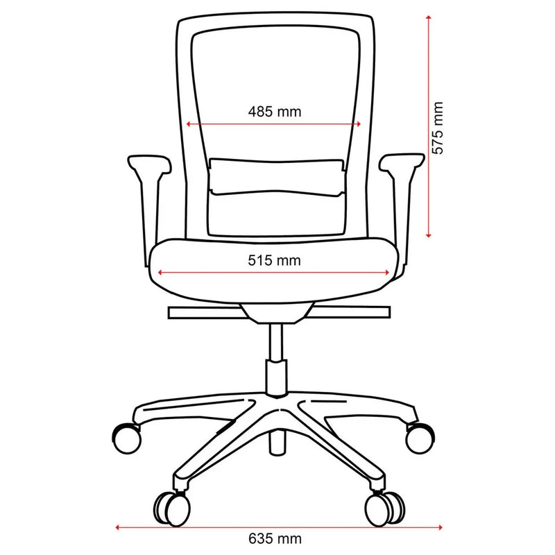 Buro Mentor Ergonomic Office Chair Mesh Back Nylon Base 132-M3 - SuperOffice