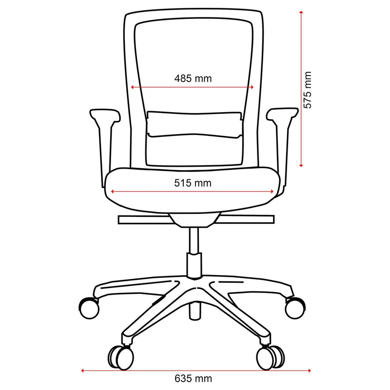 Buro Mentor Ergonomic Office Chair with Arms Mesh Back Nylon Base 132A-M3 - SuperOffice