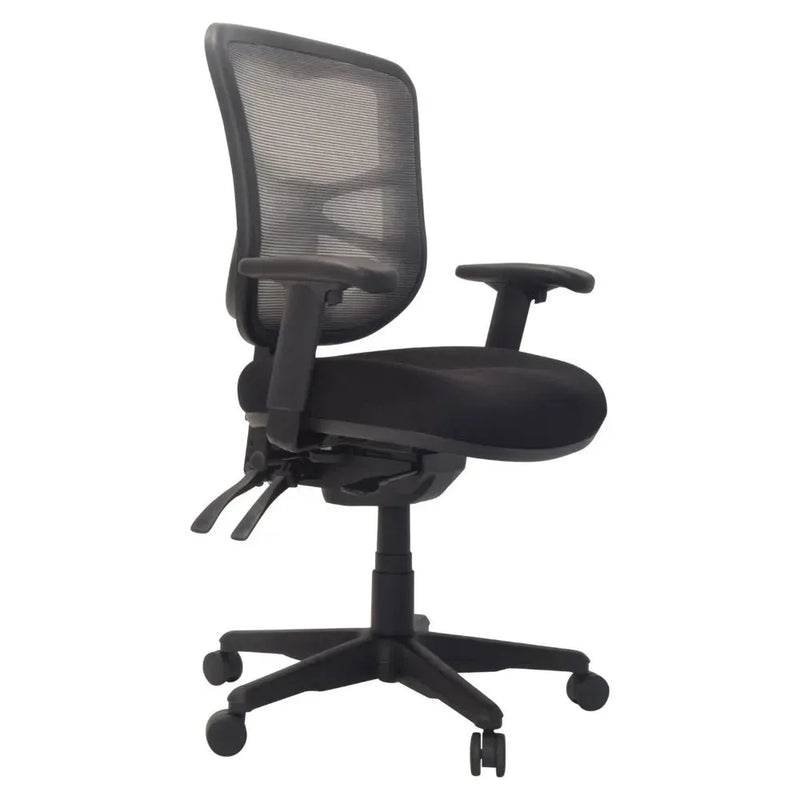 Buro Metro Ergonomic Office Chair Seat Slide Nylon Base with Arms Black 202A-N-M3-SS - SuperOffice