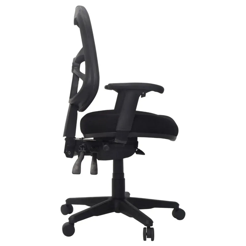 Buro Metro Ergonomic Office Chair Seat Slide Nylon Base with Arms Black 202A-N-M3-SS - SuperOffice