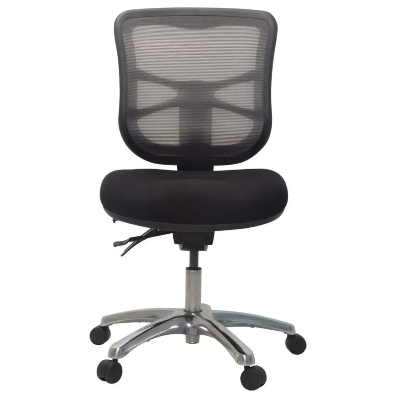 Buro Metro Ergonomic Office Chair Seat Slide Polished Aluminium Base Black 202-M3-SS - SuperOffice