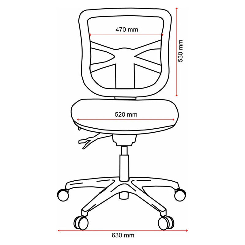 Buro Metro Ergonomic Office Chair Seat Slide Polished Aluminium Base Black 202-M3-SS - SuperOffice