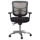 Buro Metro Ergonomic Office Chair Seat Slide Polished Aluminium Base with Arms Black 202A-M3-SS - SuperOffice