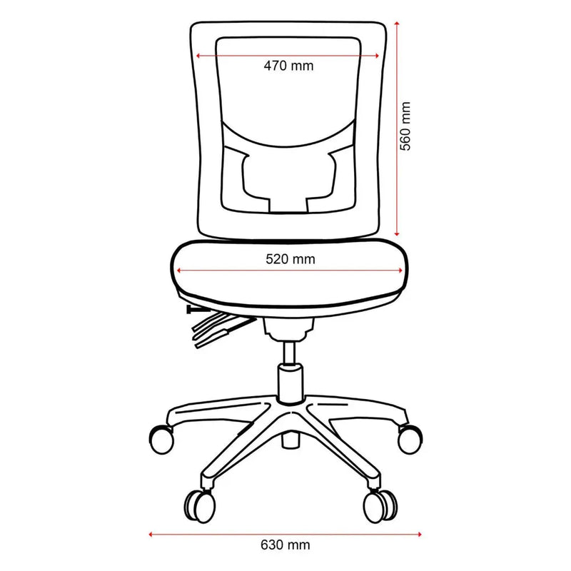 Buro Metro II Ergonomic Office Chair High Back Mesh Seat Slide Nylon Base Black 224-N-153-SS - SuperOffice