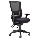 Buro Metro II Ergonomic Office Chair High Back Mesh Seat Slide Nylon Base with Arms Black 224A-N-153-SS - SuperOffice