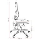 Buro Metro II Ergonomic Office Chair High Back Mesh Seat Slide Nylon Base with Arms Black 224A-N-153-SS - SuperOffice