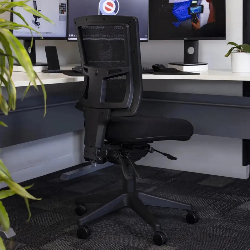 Buro Metro II Ergonomic Office Chair Mesh Seat Slide Nylon Base Black 222-N-153-SS - SuperOffice