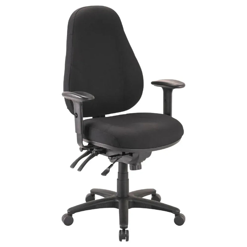 Buro Persona Office Chair Ergonomic Fabric with Arms Black 128-63 - SuperOffice
