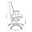Buro Persona Office Chair Ergonomic Fabric with Arms Black 128-63 - SuperOffice