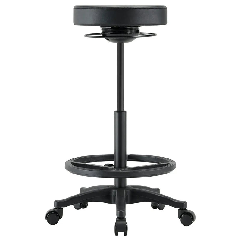 Buro Polo Drafting Stool Adjustable Vinyl with Foot Ring Black 142-PU3-AT - SuperOffice
