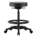 Buro Polo Drafting Stool Adjustable Vinyl with Foot Ring Black 142-PU3-AT - SuperOffice