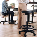 Buro Polo Drafting Stool Adjustable Vinyl with Foot Ring Black 142-PU3-AT - SuperOffice