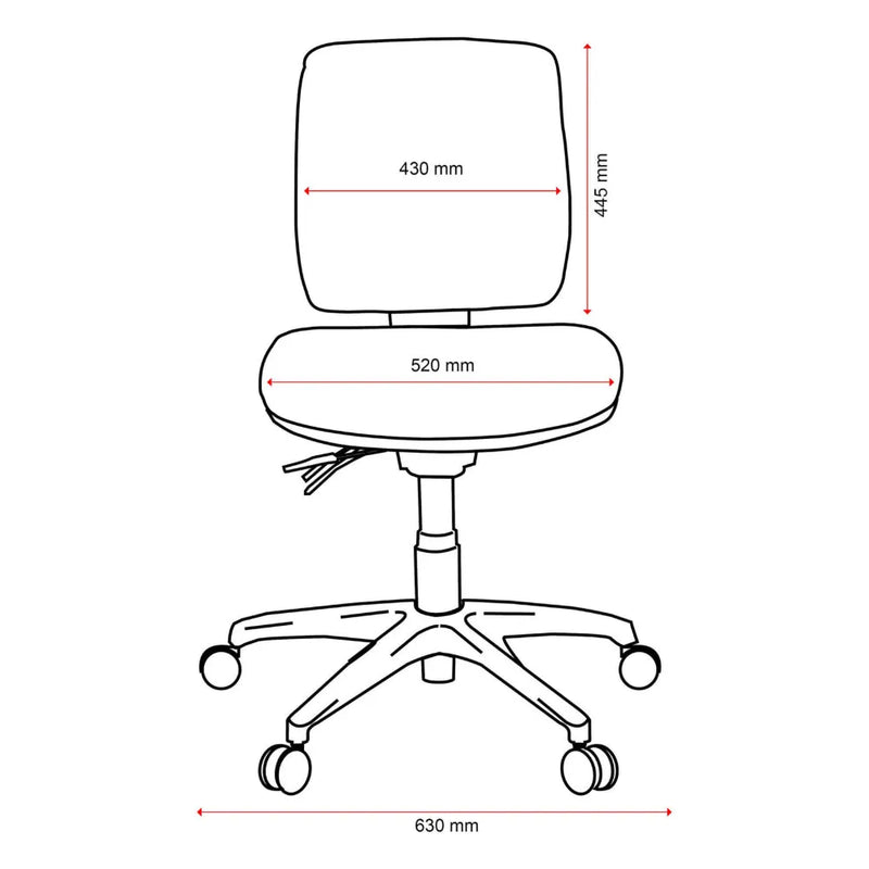 Buro Roma 3 Office Chair Lever Mid Back With Seat Slide Black 719-63-SS - SuperOffice
