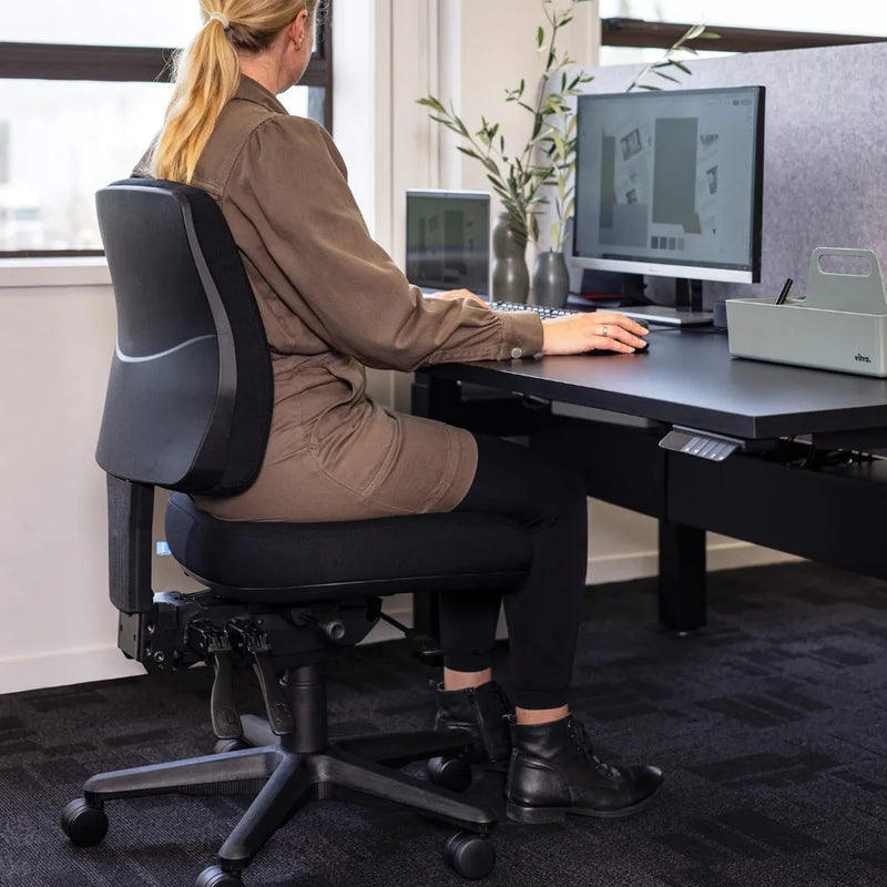 Buro Roma 3 Office Chair Lever Mid Back With Seat Slide Black 719-63-SS - SuperOffice