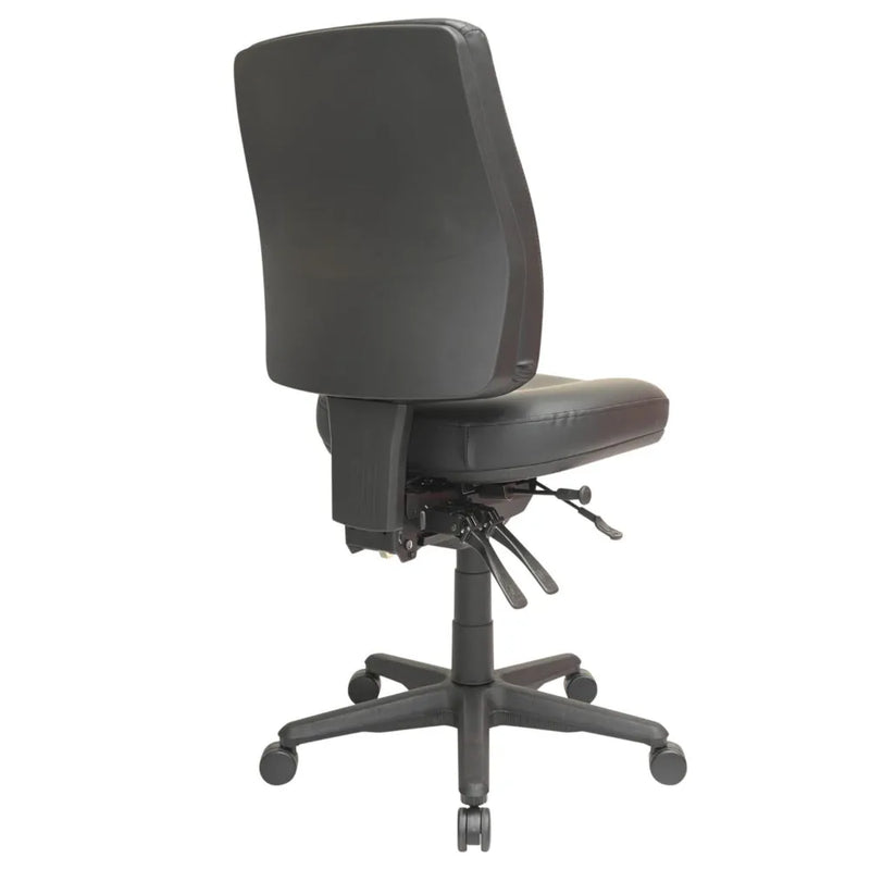 Buro Roma Office Chair 3 Lever High Back Dillon PU Seat Slide Vinyl Black 717-PU13-SS - SuperOffice