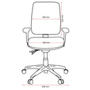 Buro Roma Office Chair 3 Lever High Back Dillon PU Seat Slide Vinyl Black 717-PU13-SS - SuperOffice