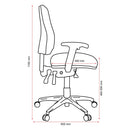 Buro Roma Office Chair 3 Lever High Back Dillon PU Seat Slide Vinyl Black 717-PU13-SS - SuperOffice