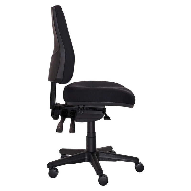 Buro Roma Office Chair 3 Lever High Back Seat Slide Black 717-63-SS - SuperOffice