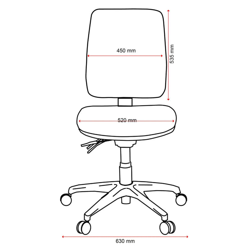 Buro Roma Office Chair 3 Lever High Back Seat Slide Black 717-63-SS - SuperOffice