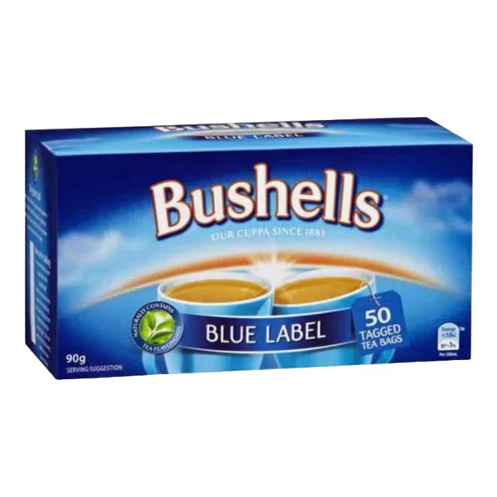 Bushells Blue Label 50 Tea Bags 90g Pack 5 Bulk Carton 21331 - SuperOffice