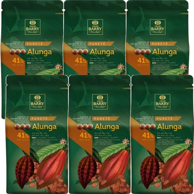 Cacao Barry Alunga Milk Couverture 41% Pistols 1kg 6 Pack Bulk CHMQ41ALUN2BU73 - SuperOffice
