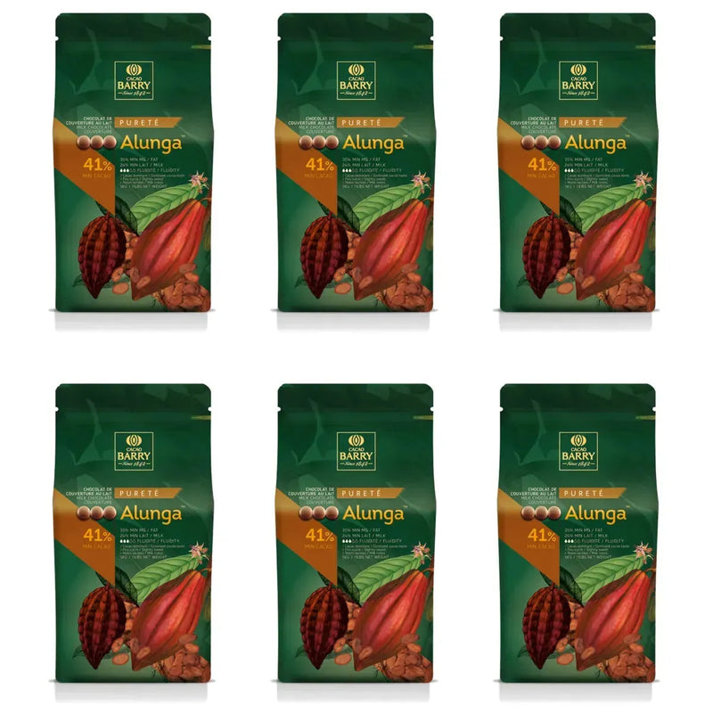 Cacao Barry Alunga Milk Couverture 41% Pistols 1kg 6 Pack Bulk CHMQ41ALUN2BU73 - SuperOffice
