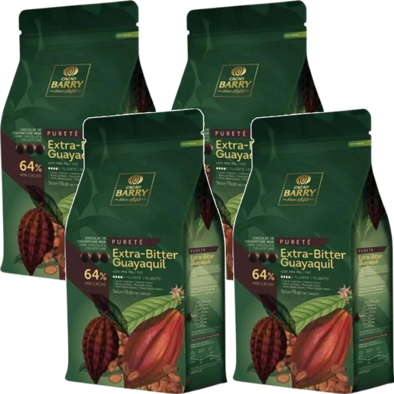Cacao Barry Dark Extra Bitter Guayaquil 64% 5kg 4 Pack Bulk CHDP64EBPU2BU77 - SuperOffice
