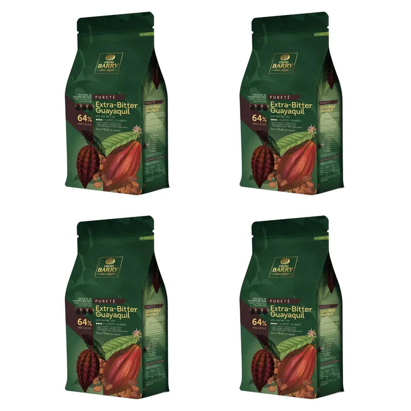 Cacao Barry Dark Extra Bitter Guayaquil 64% 5kg 4 Pack Bulk CHDP64EBPU2BU77 - SuperOffice